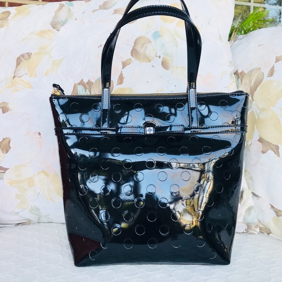 Kate Spade Small Black Patent Leather Tote